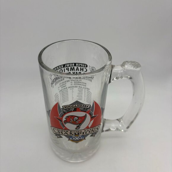 VTG NFL Tampa Bay Buccaneers Super Bowl XXXVII Champions Collectible Glass Mug - Picture 3 of 13